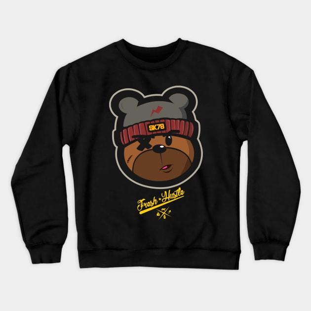 Fresh Hustle Bear Crewneck Sweatshirt by Savvykid78